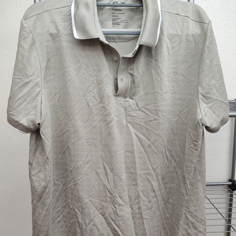 FLX Urban/Commuter Men's Tan Polo Shirt